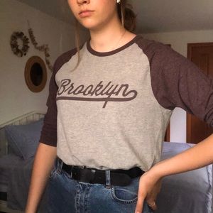 Brooklyn, Baseball-Style Tee📹🚗
